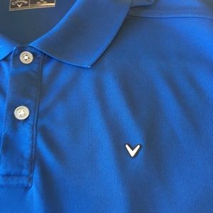 Callaway Golf Blue 2XL Short Sleeves Polo